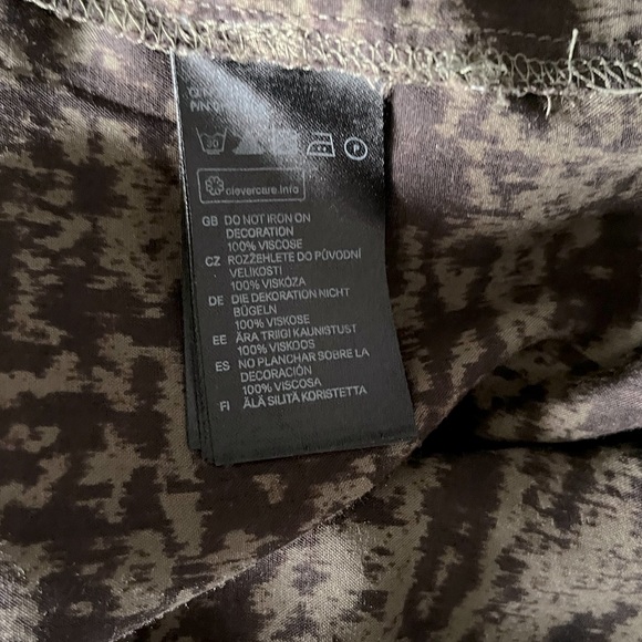 H&M V Neck Print Tunic/Dress W Front Tassel Ties & Shoulder Detail - Picture 9 of 10